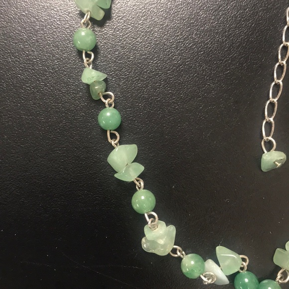 PARK LANE “JADE” GENUINE AVENTURINE STONE NECKLACE - Picture 4 of 8